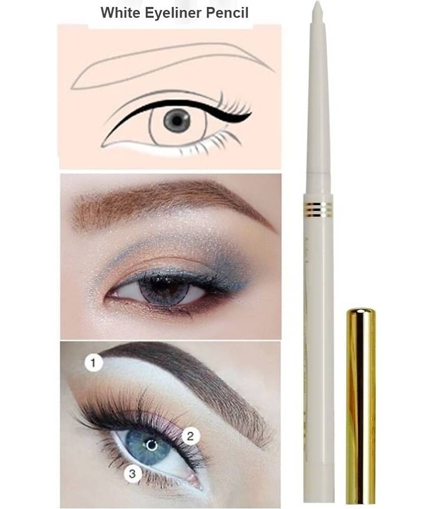 Trendy Styler White Matte Kajal 5 g Pencil ( Pack of 1 )