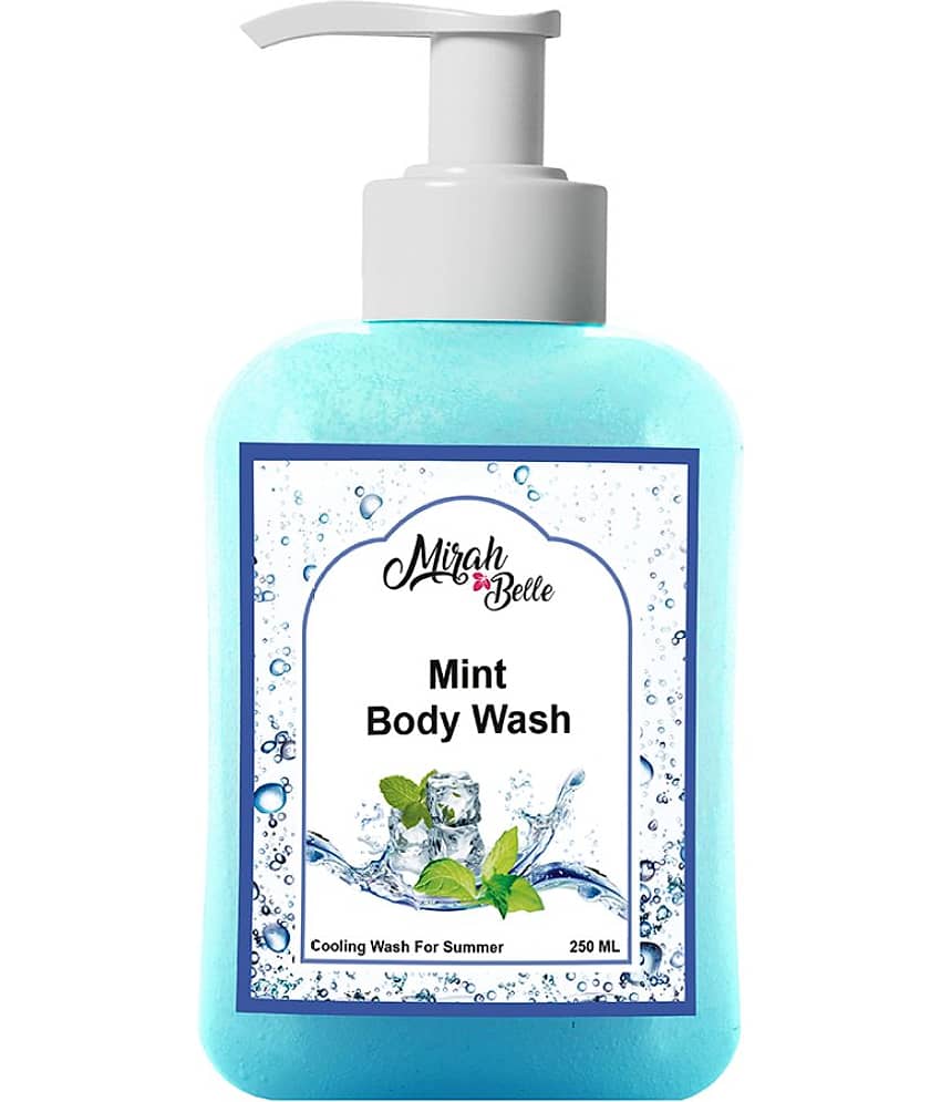 Mirah Belle Natural Mint Body Wash Cooling and Refreshing 250 ml -Best for Summers Body Wash 250 mL