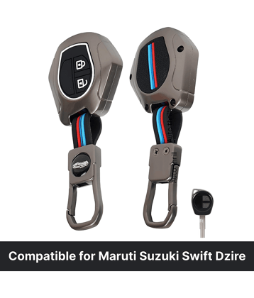 Aksmit Premium Metal Key Cover Compitable for Maruti Suzuki Swift Dzire