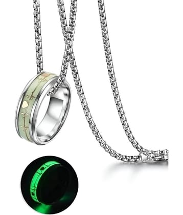 Style Wind Silver Plated Stainless Steel Chain with Pendant ( Pack of 1 )