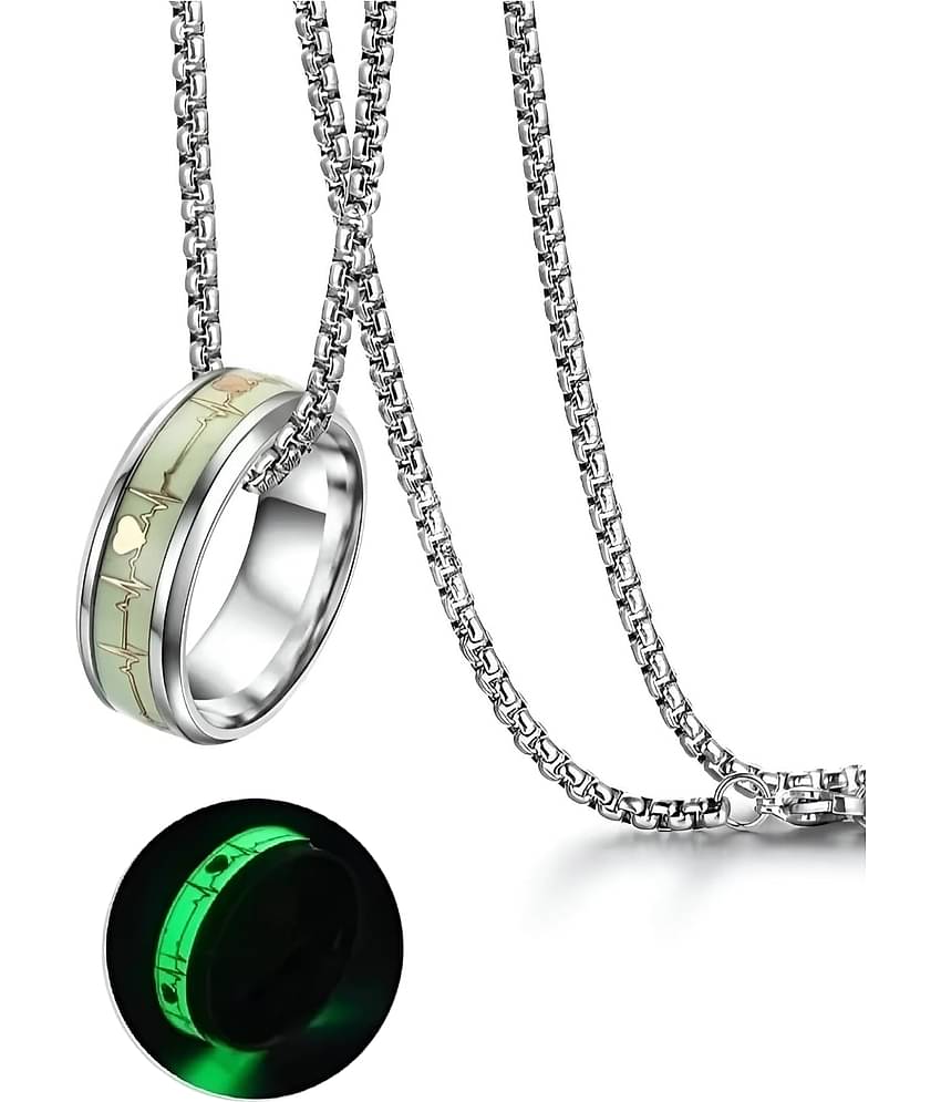 Style Wind Silver Plated Stainless Steel Chain with Pendant ( Pack of 1 )