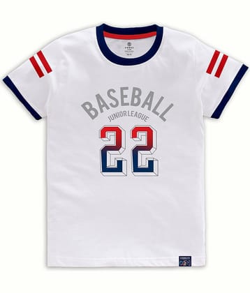 CODEZ Pack of 1 Boys Cotton Blend T-Shirt ( White )