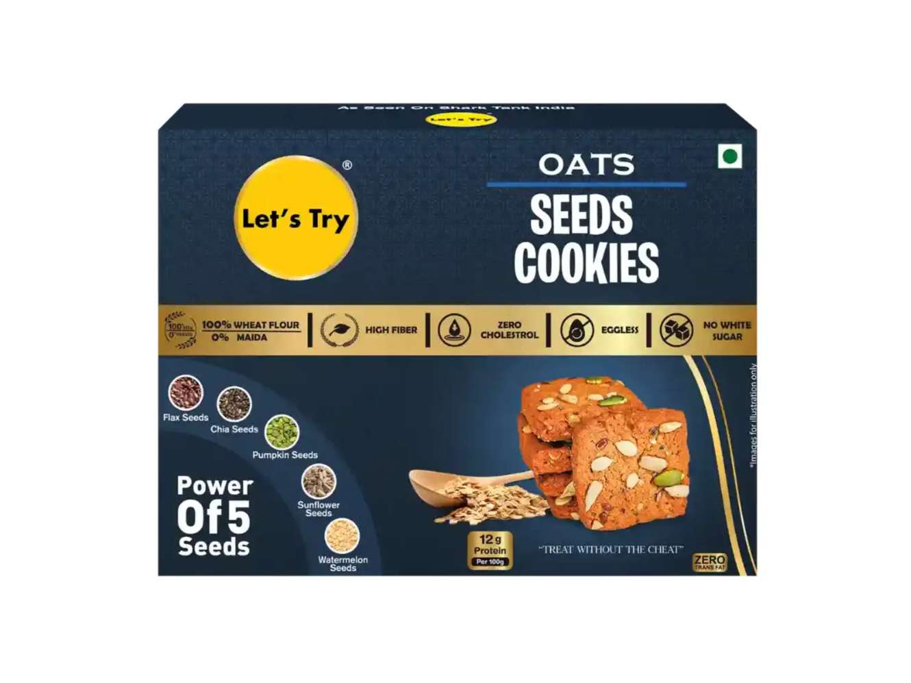 Let's Try Oats Seeds Cookies - 113g
