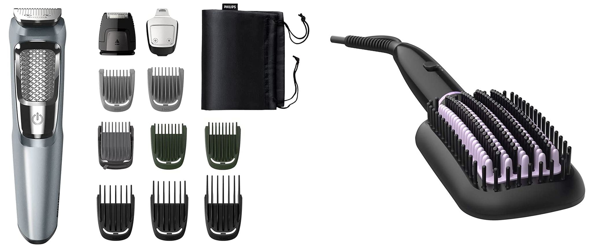 Philips India's No.1 Hair Styling Brand -Hair Straightener Brush, Naturally Straight in 5 Mins,5X Less Frizz,SilkProtect Keratin Tech,Triple Bristle Fast 50s Heatup,Scalp Protect,For Indian Hair,BHH880 Philips India's No.1 Hair Styling Brand -Hair Straig
