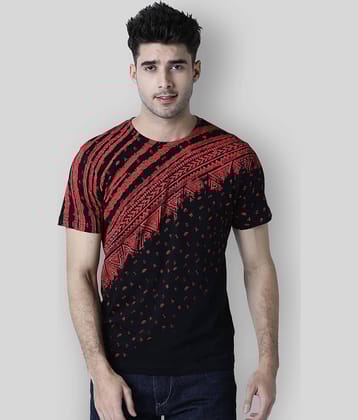 Huetrap Pack of 1 Cotton Regular Fit Men's T-Shirt ( Black )