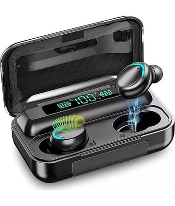 VEhop PowerBank Earbuds, On Ear True Wireless (TWS) 280 Hours Playback IPX4(Splash & Sweat Proof) Powerfull bass -Bluetooth V 5.1 Black