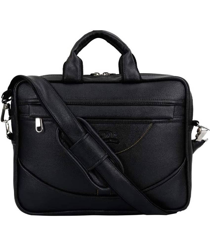 Leather World - Black P.U Office Bag