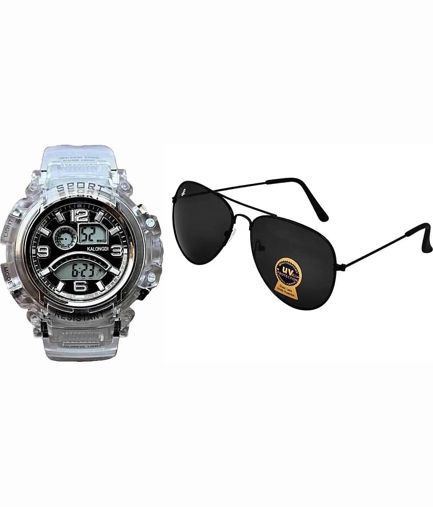 PIRASO White Resin Digital Men's Watch