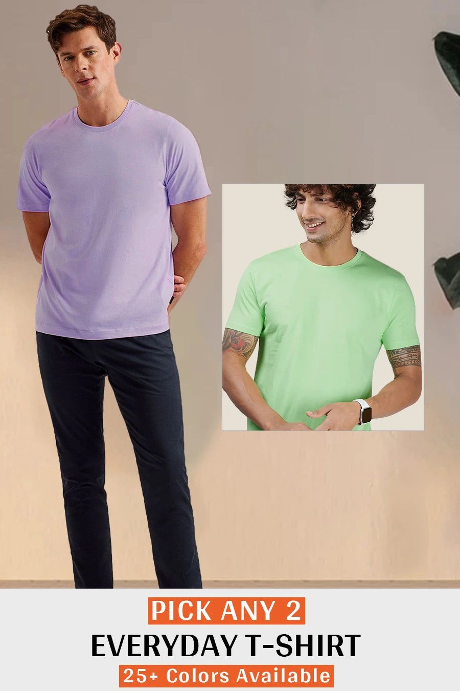 Pick Any 2 - Men Everyday T-shirt Combo-S