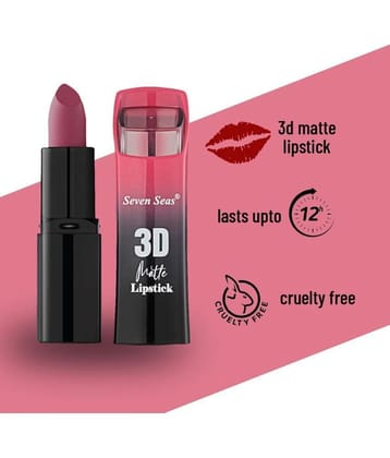 Seven Seas 3D Matte Lipstick | Long Lasting | Waterproof Matte Lipstick for Women (Crimson)