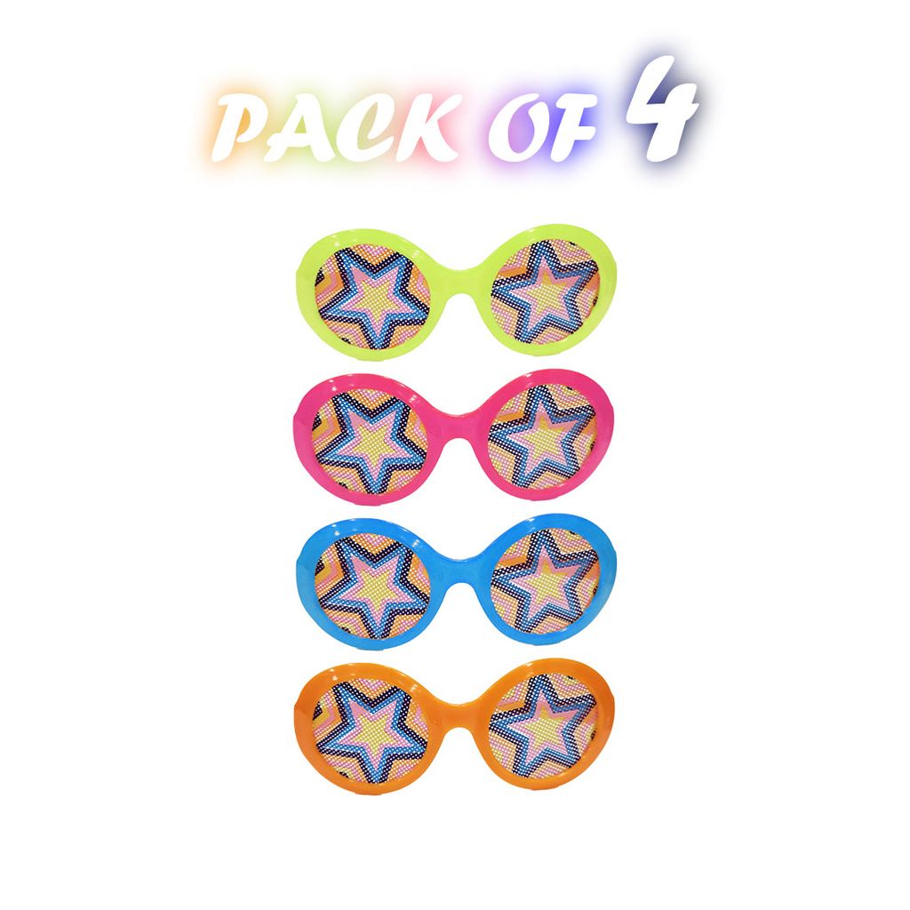 70's Disco Glass Favors - 4 PCs