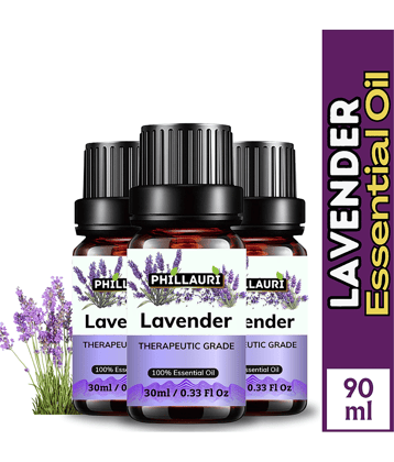 Phillauri Lavender Others Essential Oil Floral With Dropper 90 mL ( Pack of 3 )
