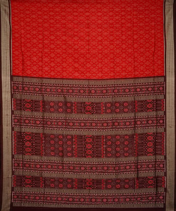 Red maroon silk handloom sambalpuri saree Red maroon silk handloom sambalpuri saree