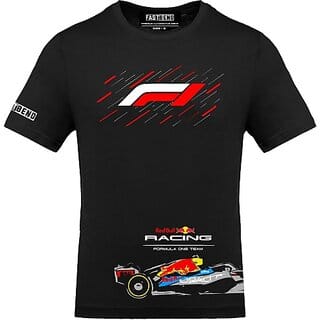 Fastbend Mens Black Printed Cotton Blend Round Neck T-Shirt