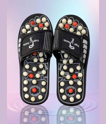 FOOTLEAP Black Men's Massage Flip Flop