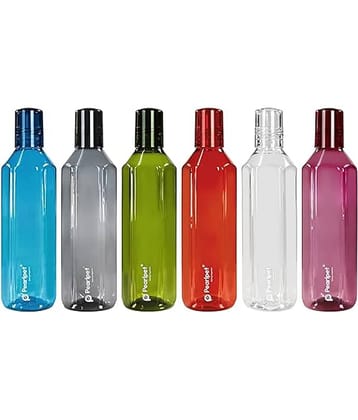 PearlPet Avon-Assorted-500ml-6pcs Multicolour Plastic Water Bottle 500 mL ( Set of 6 )