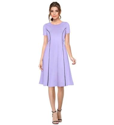 Women's Knitting Stretchable Solid Round Neck Cap Sleeve Dresses (Purple, L)-PID56795 Women's Knitting Stretchable Solid Round Neck Cap Sleeve Dresses (Purple, L)-PID56795