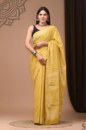 Jaipur Hand Block Print Saree