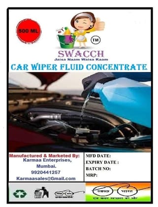 Swacch Car Wiper Fluid Concentrate 500ml