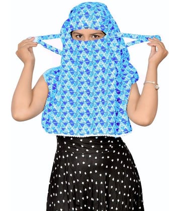 DEEPNYRA - LIVING STYLE Blue Cotton Women's Scarf ( Pack of 1 )