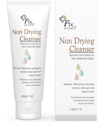 Fixderma Non Drying Cleanser, Soap-Free pH Balanced Cleanser for Pore-Refining 60 ml, (Pack of 1)