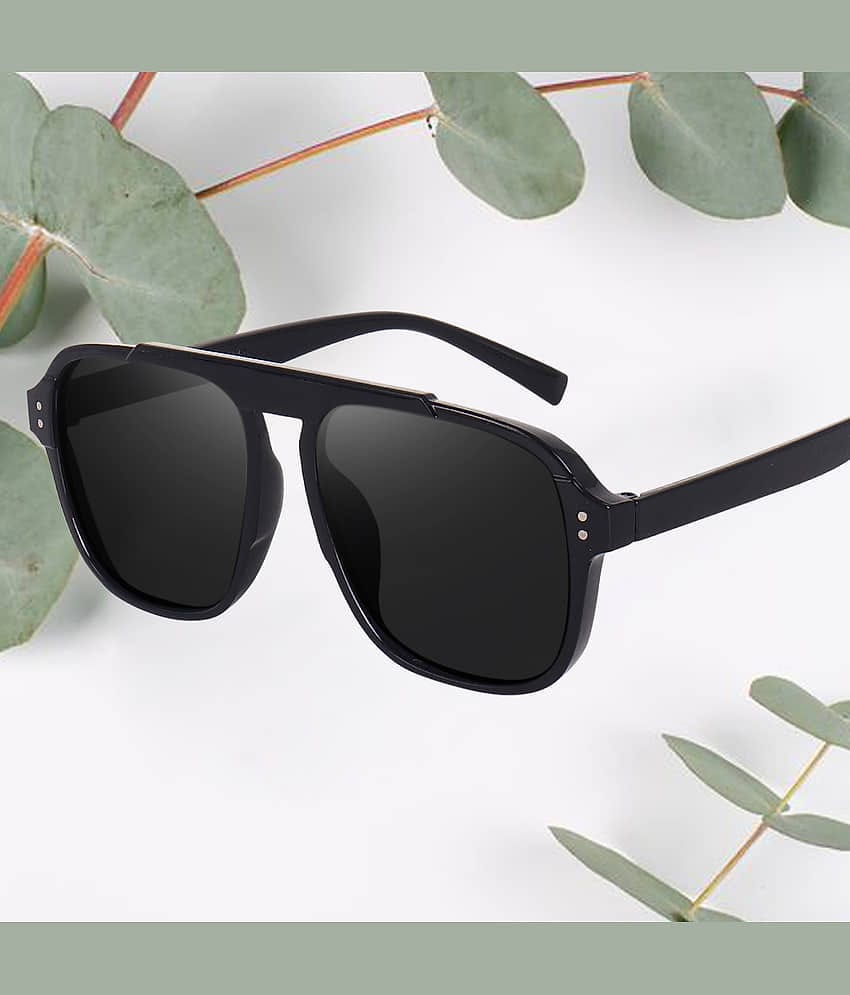 Peter Jones Black Oversized Sunglasses ( Pack of 1 )