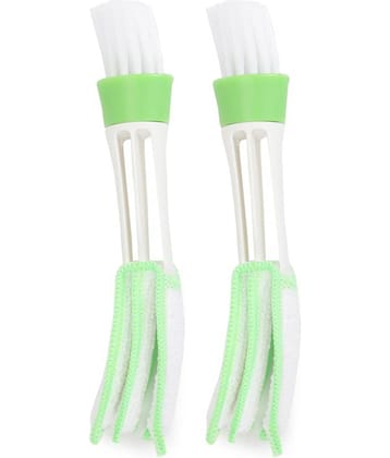 Mahek Accessories - Car Cleaning AC Window Brush Double Head Keyboard Clean Brush Multifunctional Auto Indoor Air-Condition Outlet Cleaning Tools for car accessories(Pack of 2)