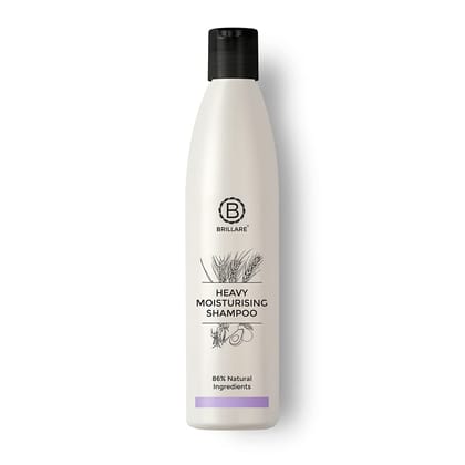 Brillare Professional Heavy Moisturising Shampoo with Wheat Protein | Shampoo for Dry & Frizzy Hair for Women & Men | Repairs Dry Hair & Scalp Dryness for Smooth & Manageable Hair Brillare Professional Heavy Moisturising Shampoo with Wheat Protein | Sham