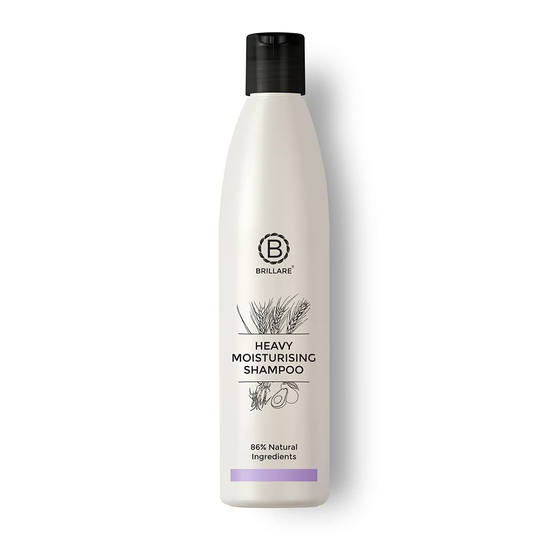 Brillare Professional Heavy Moisturising Shampoo with Wheat Protein | Shampoo for Dry & Frizzy Hair for Women & Men | Repairs Dry Hair & Scalp Dryness for Smooth & Manageable Hair Brillare Professional Heavy Moisturising Shampoo with Wheat Protein | Sham