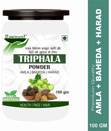 Rawmest Triphala (Amla, Harad, Baheda) For Hair Powder 100 Gm Pack of 1