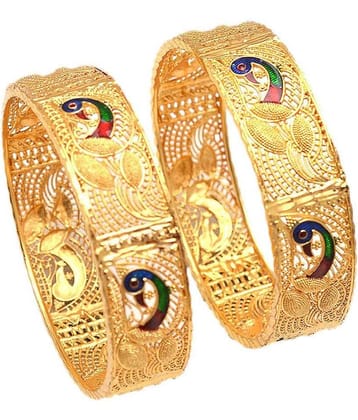 Jewar Mandi Golden Brass Bangle Set Of 2