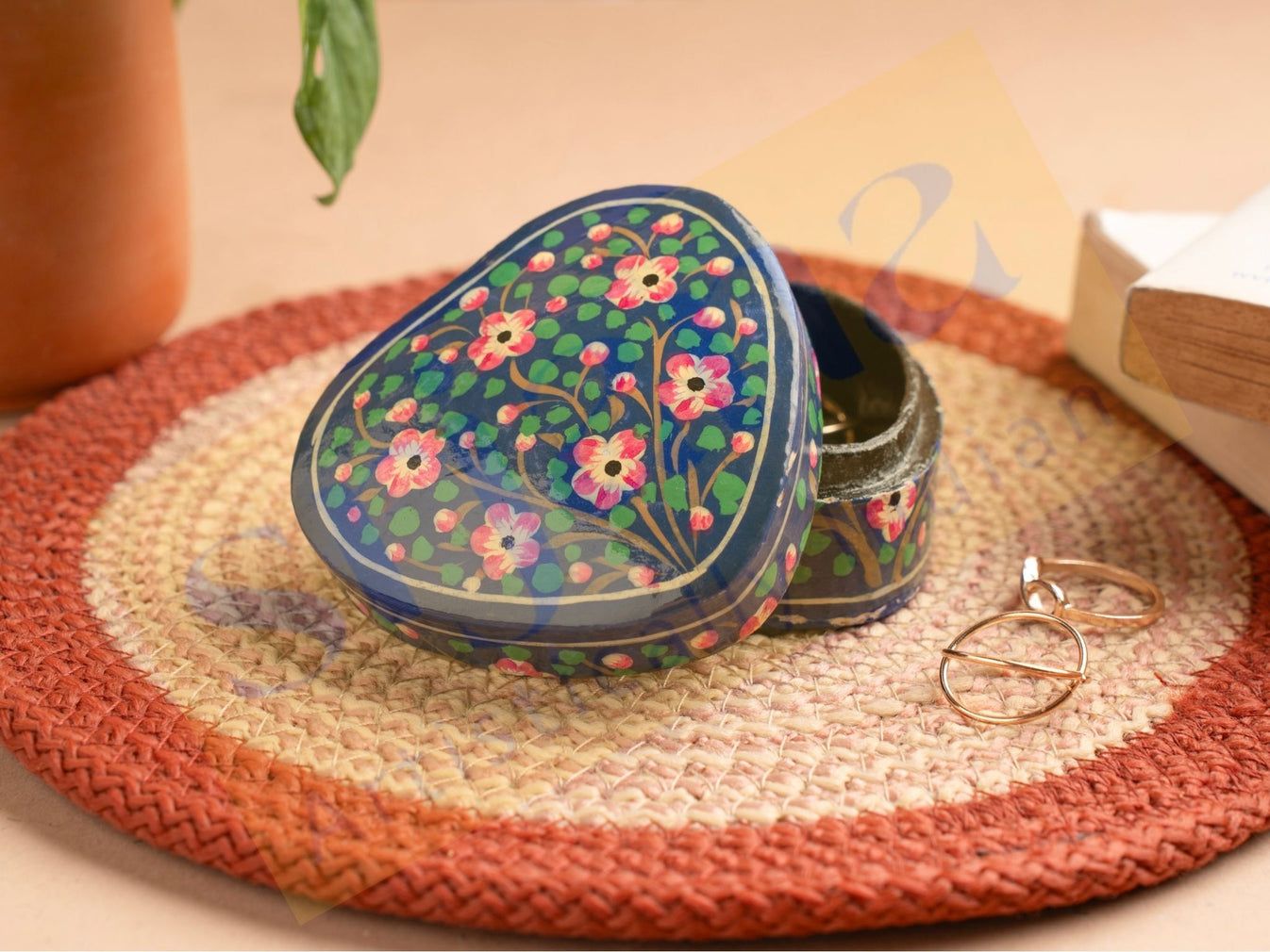 Srjana Handcrafted Kashmiri Paper Mache Box Handicrafts