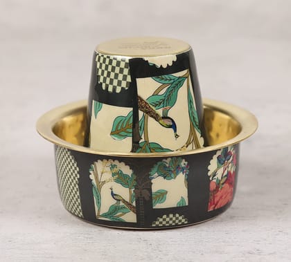 India Circus Signature Windows Brass Coffee Tumbler Set India Circus Signature Windows Brass Coffee Tumbler Set