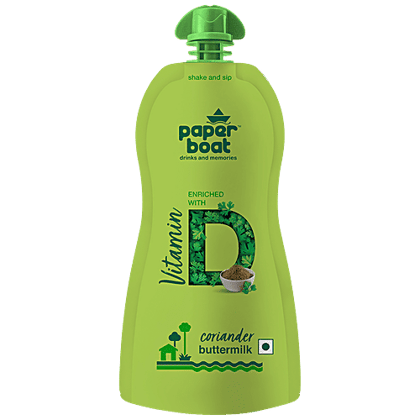 Paper Boat Buttermilk - Coriander, Enriched With Vitamin D, 250 ml
