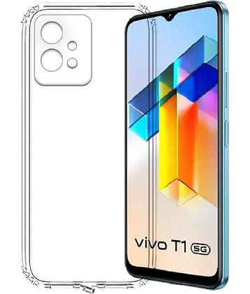 Case Vault Covers - Transparent Silicon Silicon Soft cases Compatible For Vivo T1 5G ( Pack of 1 )