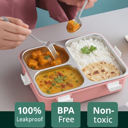 LA FORTE 304 Steel Bento Box (900 ml) | 3 Sections | Leak-Proof | Hygienic, Rust-Free | Microwave-Friendly Tiffin for Kids & Adults LA FORTE 304 Steel Bento Box (900 ml) | 3 Sections | Leak-Proof | Hygienic, Rust-Free | Microwave-Friendly Tiffin for Kids LA FORTE 304 Steel Bento Box (900 ml) | 3 Sections | Leak-Proof | Hygienic, Rust-Free | Microwave-Friendly Tiffin for Kids & Adults LA FORTE 304 Steel Bento Box (900 ml) | 3 Sections | Leak-Proof | Hygienic, Rust-Free | Microwave-Friendly Tiffin for Kids