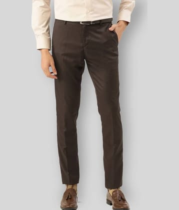 Haul Chic - Brown Polycotton Slim - Fit Men's Formal Pants ( Pack of 1 )
