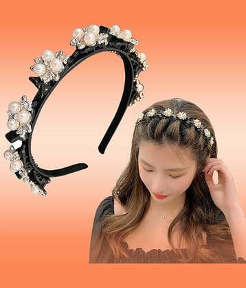 LYKAA Black Hair Band ( Pack of 1 )