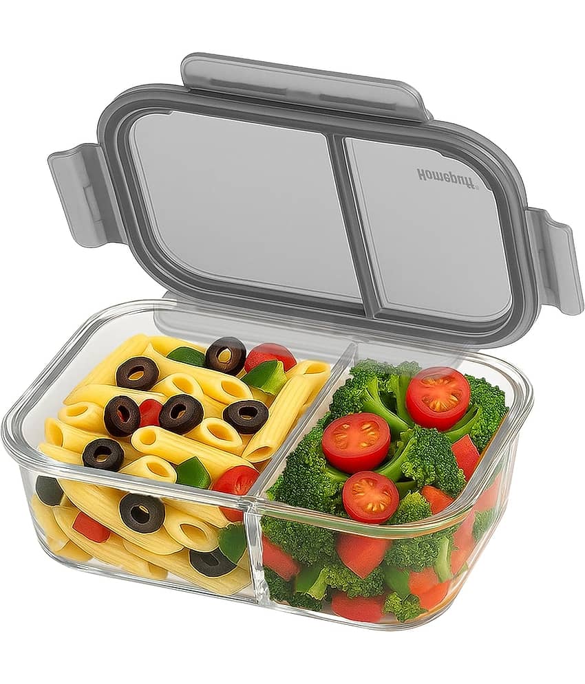 Home Puff Glass Lunch Box 1 - Container ( Pack of 1 )