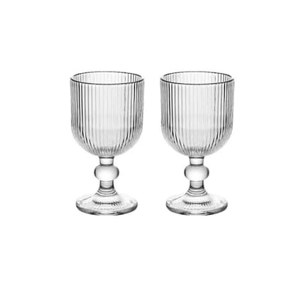Lining Wine Glasses | 370ML | Premium, Champagne, Crystal, Vintage, Italian Glass Mug | Perfect for Home, Bar, Casino Party |