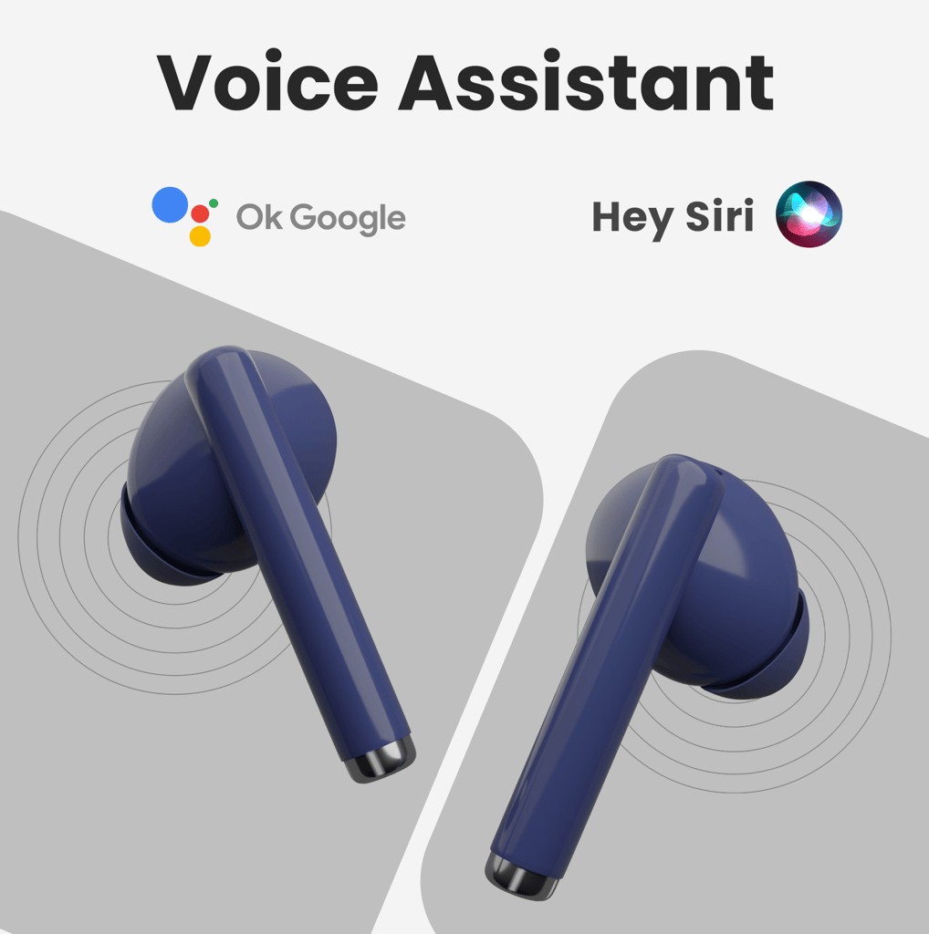 Cellecor BroPods CB11 TWS With 45 Hrs, ENC, 13mm Driver, BT v5.1, Voice Assistant, IPX4 Bluetooth-blue