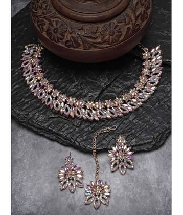 Sukkhi Rose Gold Alloy Necklace Set ( Pack of 1 )