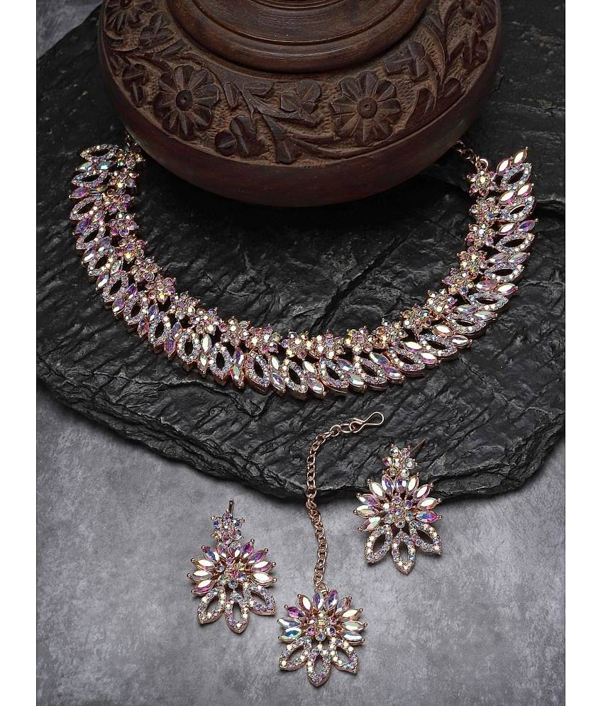 Sukkhi Rose Gold Alloy Necklace Set ( Pack of 1 )