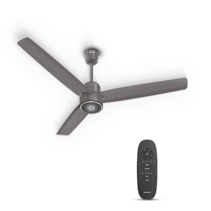 Havells FAB BLDC ULED Ceiling Fan 1200mm, 5 star, LED Speed Indicator, 380 RPM, Up to 65% Savings,Reverse Rotation,4 Speed Modes,Low Wattage 30W, Low Noise,Air Flow:225 CMM, 3 Year Warranty - Stone Grey