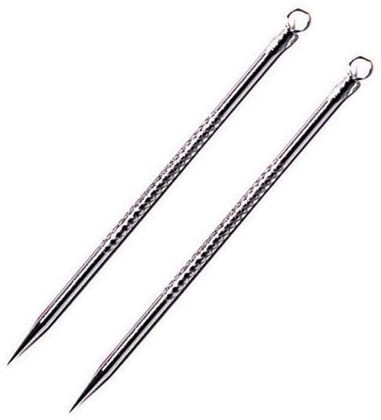 Elecsera Stainless Steel Blackhead Remover Needle Two Pointed Tip (Pack Of 2)