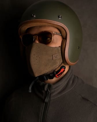 face mask-tobacco brown / mask with 6 filters / au