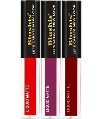 BLUSHIS All Day Long Waterproof Multicolor Matte Liquid Lipstick