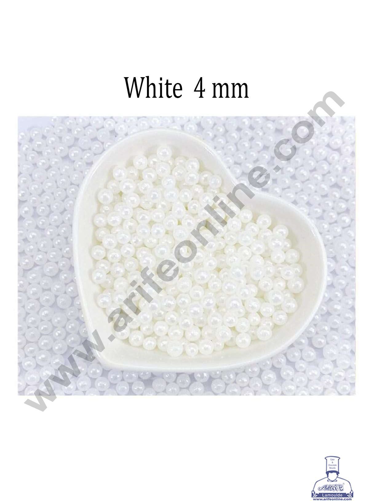 Cake Decor Balls Sugar Candy - White 4 mm - 500 gm