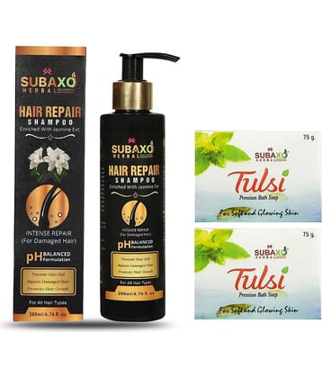 Herbal Hair Repair Shampoo 200 Ml & Tulsi Soap 2 pc Each 75 G