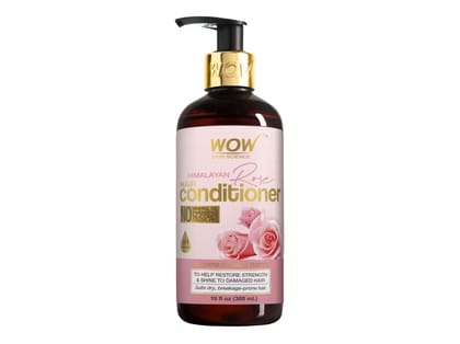 WOW  Himalayan Rose Conditioner with Rose Hydrosol, Coconut Oil, Almond Oil & Argan Oil - For Volumnising Hair, Anti Smelly Scalp - 300ml